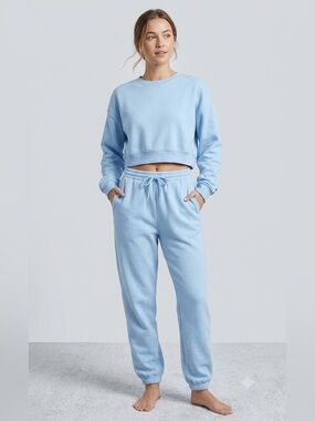 H&M Divided Light Blue 2-Piece Sweatshirt & Joggers Set - Size XS